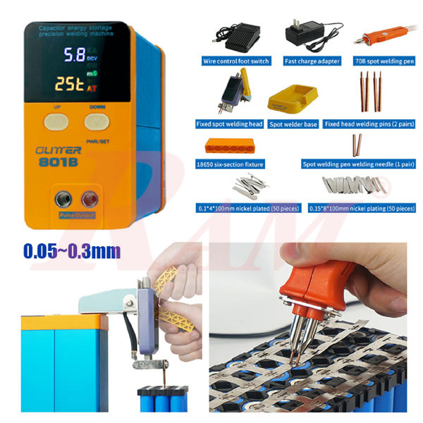 SUNKKO® GLITTER 801B Battery Spot Welder Capacitor Energy Storage Pulse Welding Machine