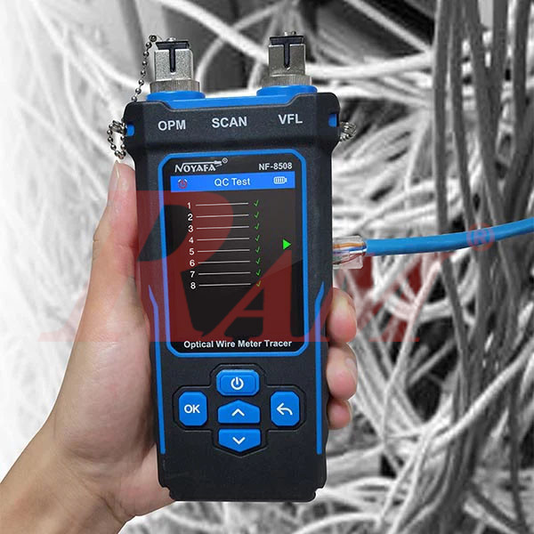 NOYAFA® NF-8508 9-in-1 Multifunction Network Cable Tester with Wire Mapping, Tracing, OPM, VFL for Fiber Optic & Ethernet Network