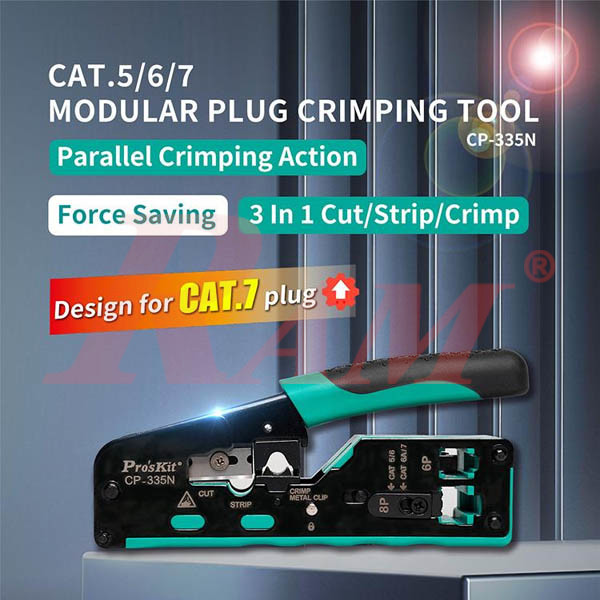 Pro'sKit® CP-335N CAT-7 Modular Plug Crimping Tool