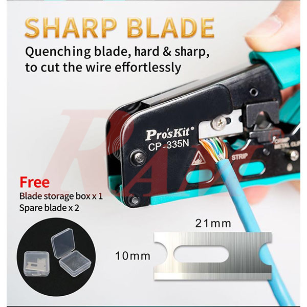 Pro'sKit® CP-335N CAT-7 Modular Plug Crimping Tool