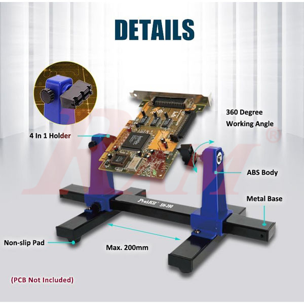 Pro'sKit® SN-390 Adjustable Soldering Clamp Holder - PCB Holder For Printed Circuit Board