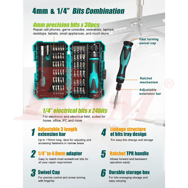Pro'sKit® SD-9857M 57 in 1 Screwdriver Set