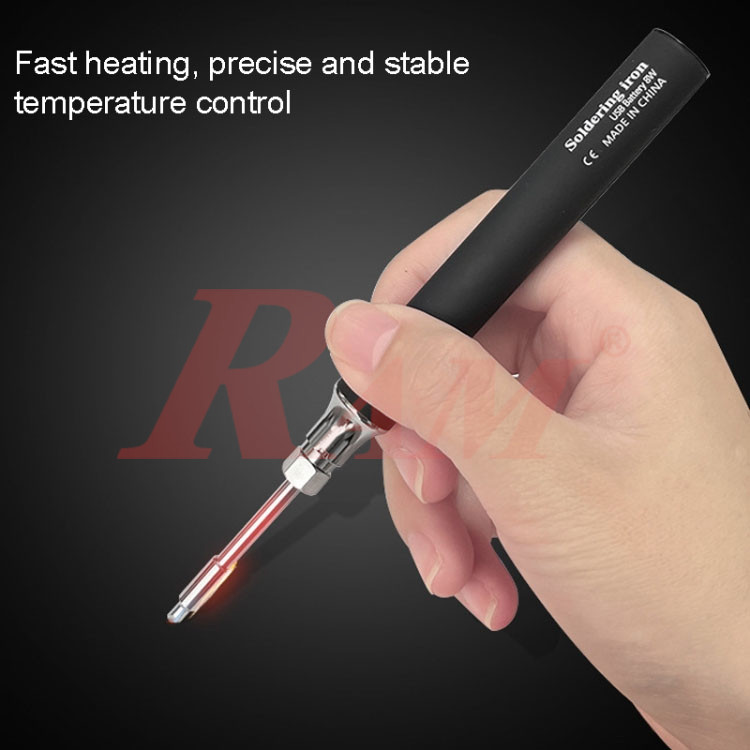 HV-8W Portable Soldering Iron 8W - With Built-in Battery - USB Charging Adjustable Temperature Soldering Iron Kit