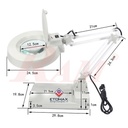 LT86C Glass 10X Big Magnifier Stand With LED Light - NEW Shape