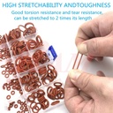 Box of Red O-Ring VMQ Rubber Sealed Ring Heat Resistant Silicon 200°C 225pcs/set (SKU#VMQ225)