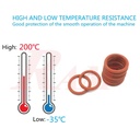 Box of Red O-Ring VMQ Rubber Sealed Ring Heat Resistant Silicon 200°C 225pcs/set (SKU#VMQ225)