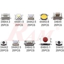 Box of 250pcs Tack Button Switch Kit