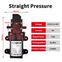 Water Pump12Vdc 70W 240L/H Intelligent Micro Pump
