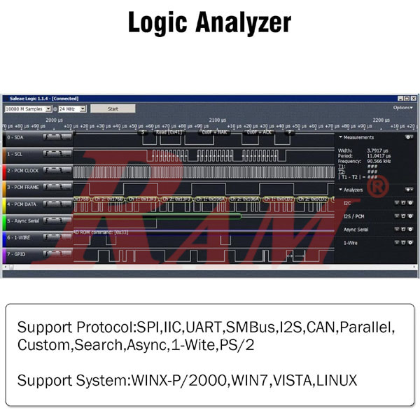Logic Analyzer 8 Channel 24MHz