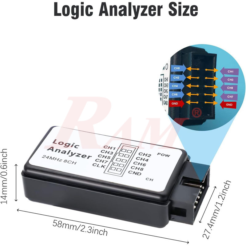 Logic Analyzer 8 Channel 24MHz