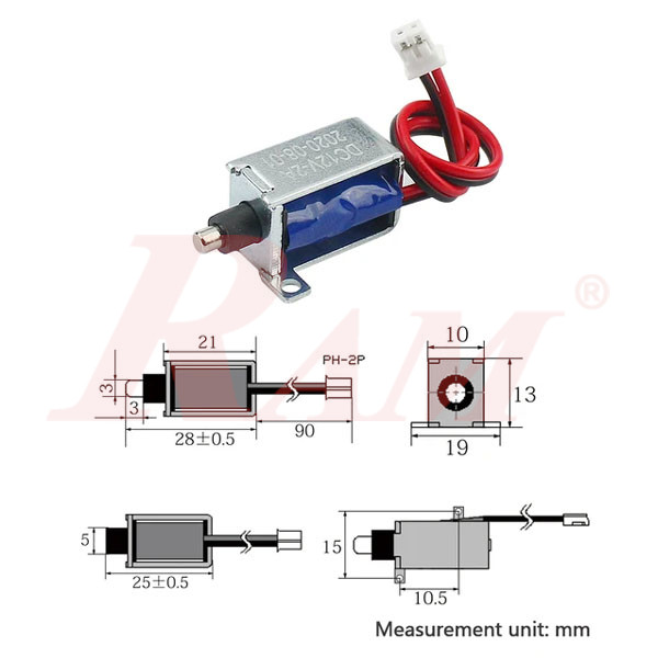 LY-011C DC12V Small Electromagnetic Linear Electric Solenoid Lock