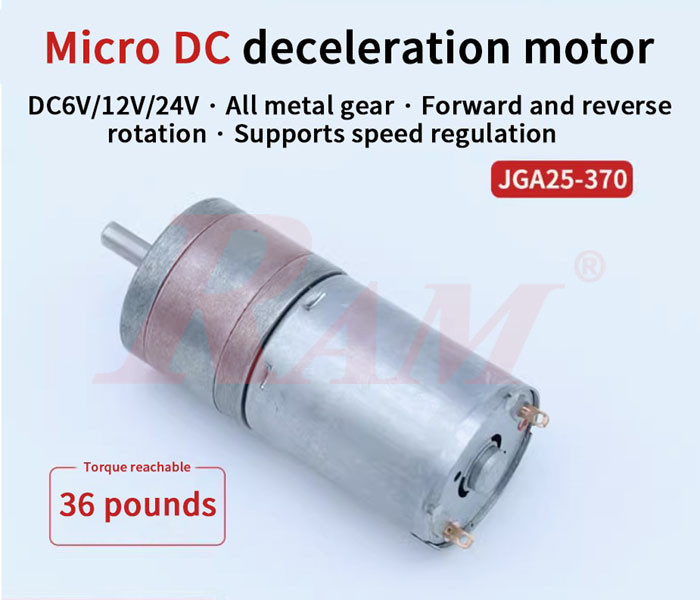 Without Encoder 25GA370 DC Geared Motor 12Vdc 130 rpm 1.6 kg.cm
