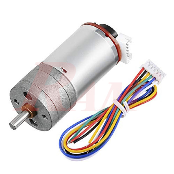 25GA370 DC Geared Motor With Encoder 12Vdc 35 rpm