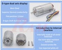 25GA370 DC Geared Motor With Encoder 6Vdc 130 rpm