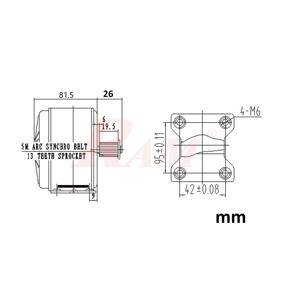 MY1016 High Speed Belt Motor 24Vdc 250W Electric Scooter Conversion Kit
