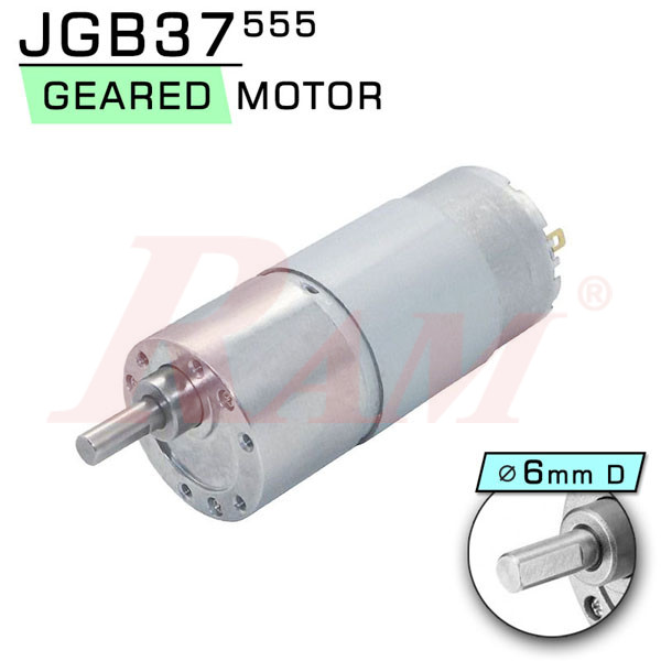 DC Geared Motor 24Vdc 500 rpm - Model JGB37555-10K