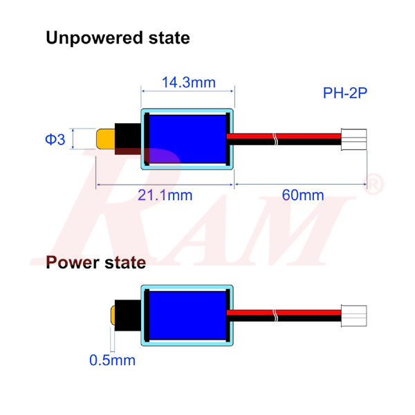 mini 5Vdc Solenoid Pull Type - Electromagnet Open Frame