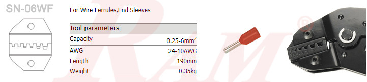 SN-06WF Wire Ferrules & End Sleeves Terminals Crimping Tool