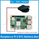 Raspberry Pi 5 - RTC Rechargeable Lithium Battery Holder