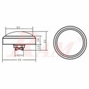 Arcade Style 100mm Big Round Push Button With Red LED Light - Massive Arcade Button with LED