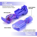 T-Tap Size T2 (1.5mm - 2.5mm) Wire Connector Bridge to Connect Without Cutting Wires