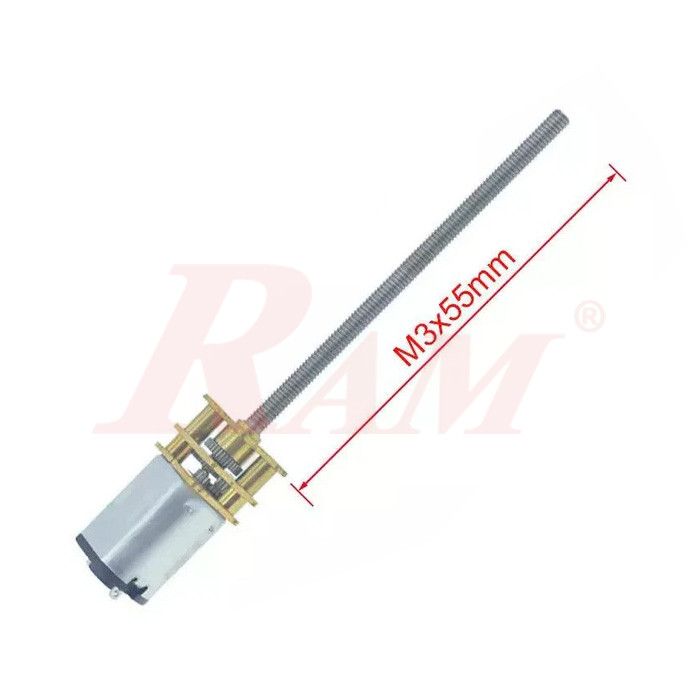 Micro Metal 12V DC 100 rpm Geared Motor With 55mm Lead Screw Shaft