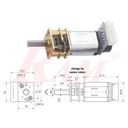 Micro Metal (With Encoder) 12V DC Geared Motor 35 rpm (GA12-N20)