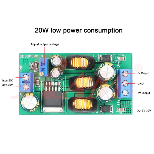DC-DC Step Up & Step Down Voltage Converter 20W (3.6~30Vdc to ±3~30Vdc) SKU#DC402