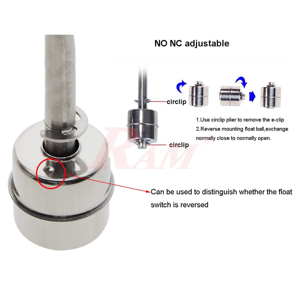 Stainless Steel 100mm High-Temperature Single Float Tank Level Switch