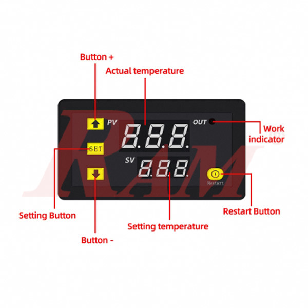 W3230 Panel Type Programmable Temperature Control Switch Relay
