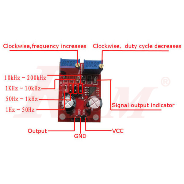 Kit NE555 Duty Cycle Adjustable Module Square Wave Signal Generator