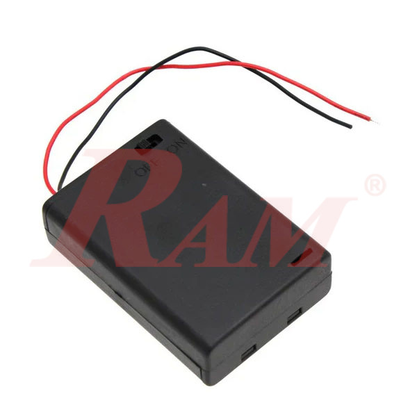 Battery Holder 3xAA + On/Off Switch