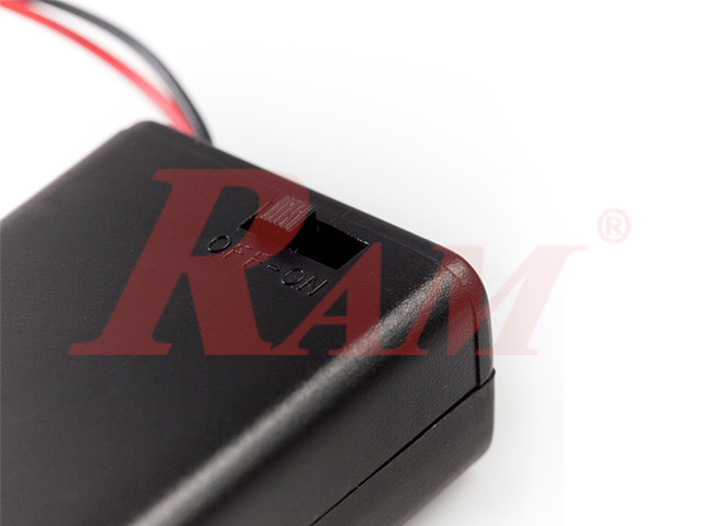 Battery Holder 2xAA + On/Off Switch