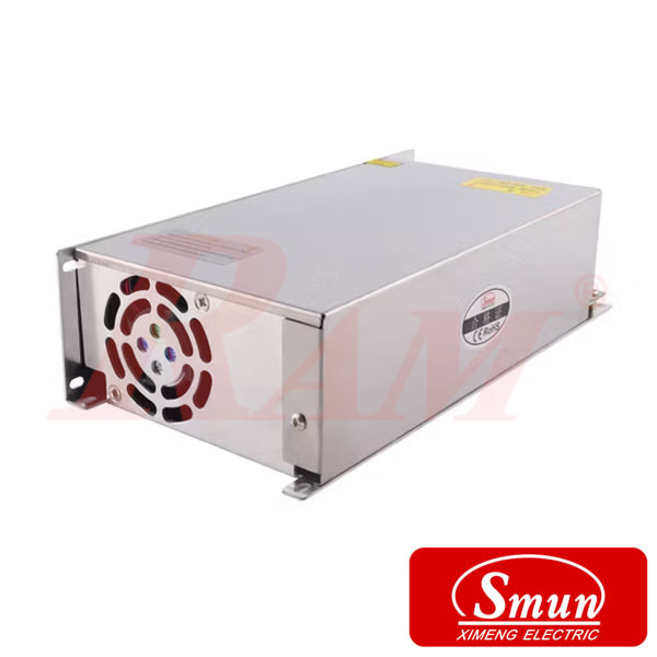 Smun® Industrial SMPS Output +48Vdc/10A Input 220Vac With Cooling Fan (S-500-48)