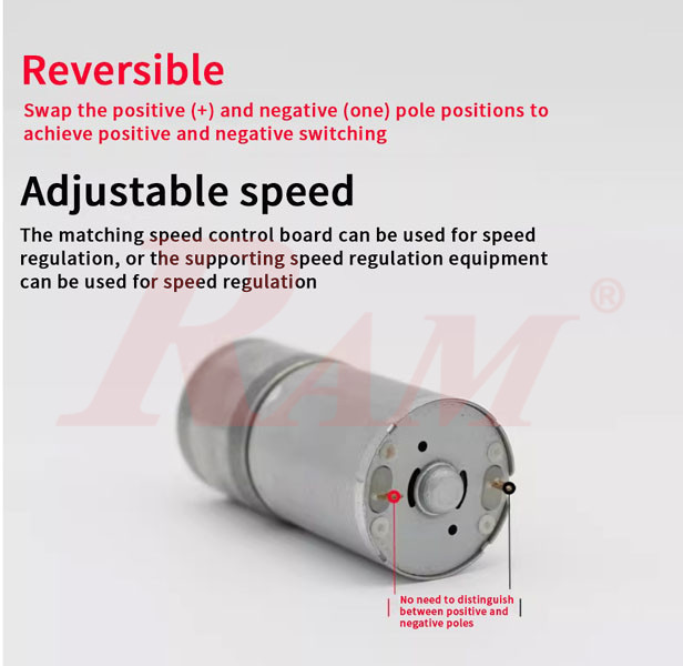 Without Encoder 25GA370 DC Geared Motor 12Vdc 130 rpm 1.6 kg.cm