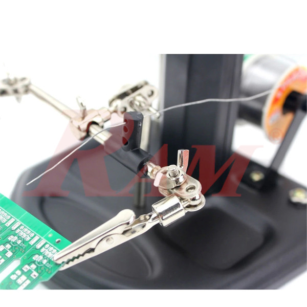 TE-802 Advanced Desk Lamp Magnifying Glass 2.5x ~ 4x Third-Hand Iron Soldering Base