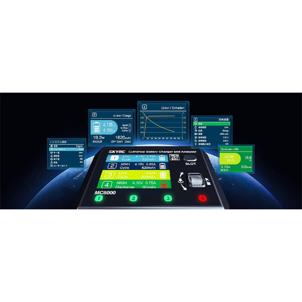 MC5000 - MAXBUSTER Cylindrical Battery Charger and Analyzer