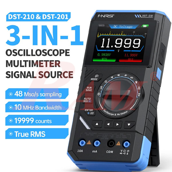 FNIRSI® DST-210 Handheld 3-IN-1 Multimeter Oscilloscope 10MHz & Signal Generator