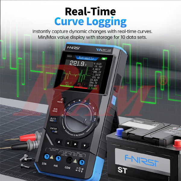 FNIRSI® DST-210 Handheld 3-IN-1 Multimeter Oscilloscope 10MHz & Signal Generator