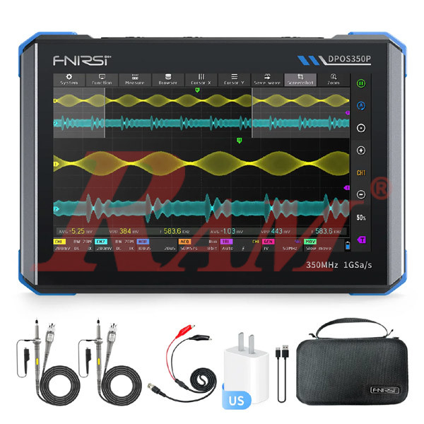 FNIRSI® DPOS350P 4-IN-1 350MHz 1GS/S Tablet Oscilloscope Signal Generator Spectrum Analyzer Frequency Response Analyzer