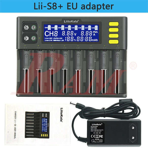 LiitoKala® Lii-S8 Smart Intelligent Battery Charger - 8 Battery Slots