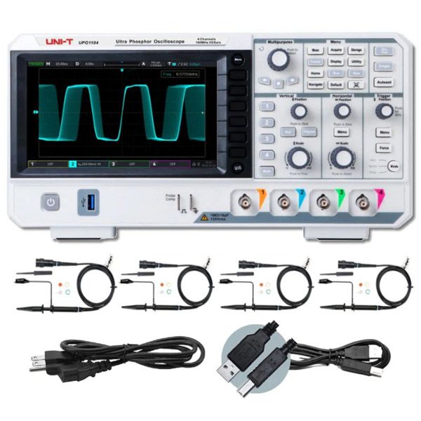 UNI-T UPO1104 4-Channel Ultra Phosphor Oscilloscope 100MHz