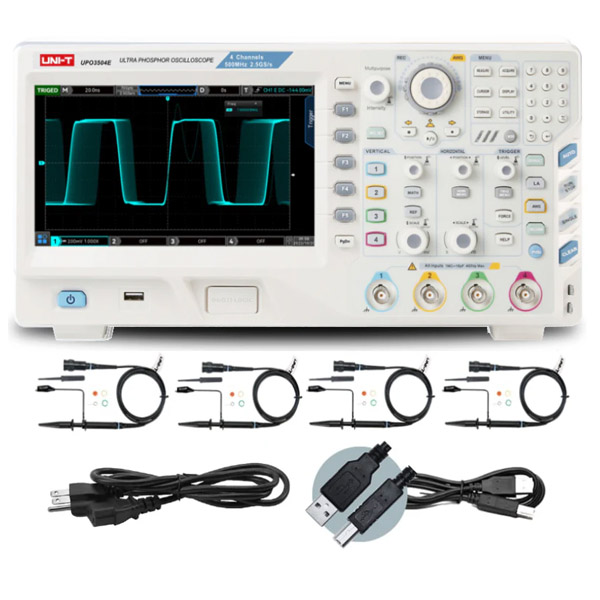 UNI-T UPO3504E 4-Channel Digital Storage Oscilloscope 500 MHz with 2.5 GSa/s Sampling Rate