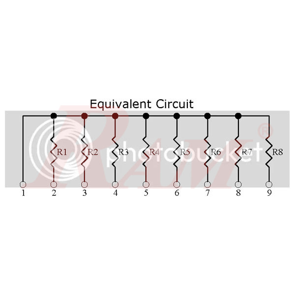 Resistor Network 4.7 KΩ x 8 (9pins)