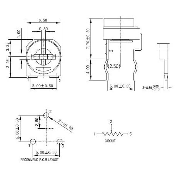 Top Adjust Potentiometer 10KΩ