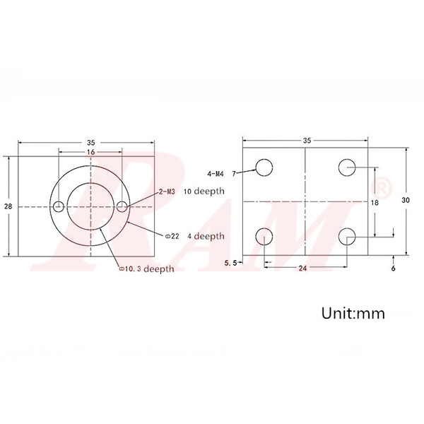 Lead Screw T8 Nut Housing Aluminum Bracket