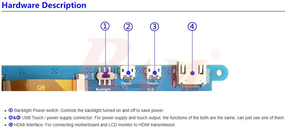 LCD HDMI 7 inch 800x480 Touch Screen For Raspberry Pi