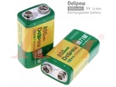 Battery 9V 800mAh Lithium Rechargeable