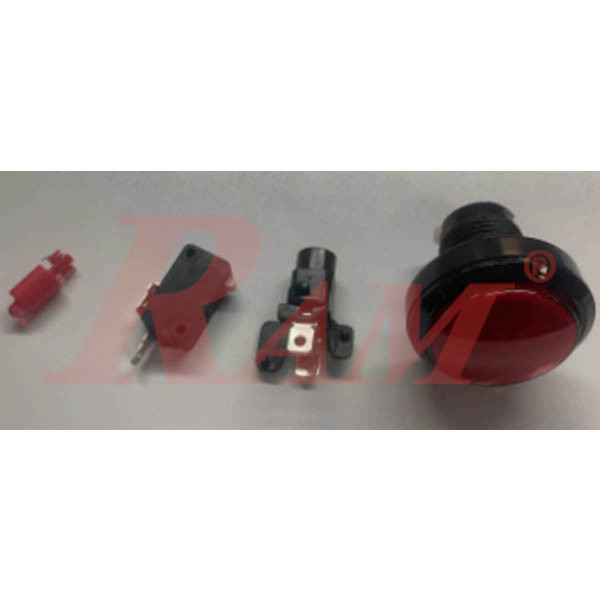 Arcade Style 45mm Big Round Push Button With Blue LED Light