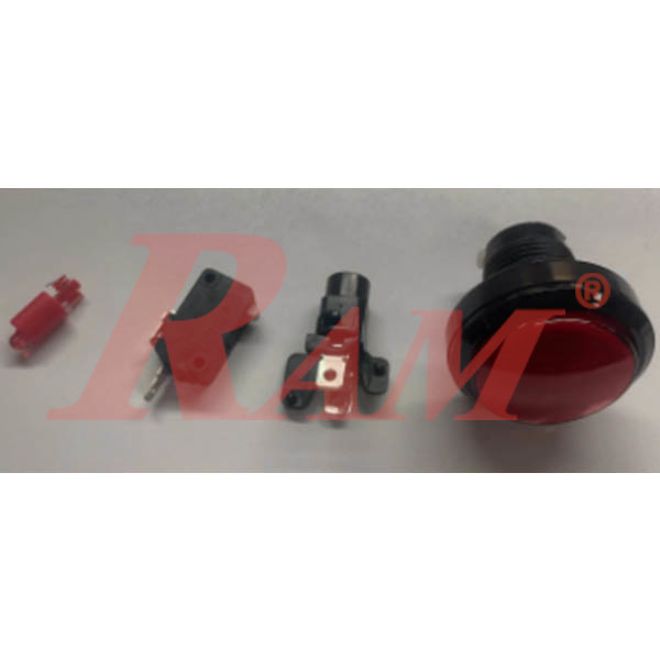 Arcade Style 45mm Big Round Push Button With Red LED Light